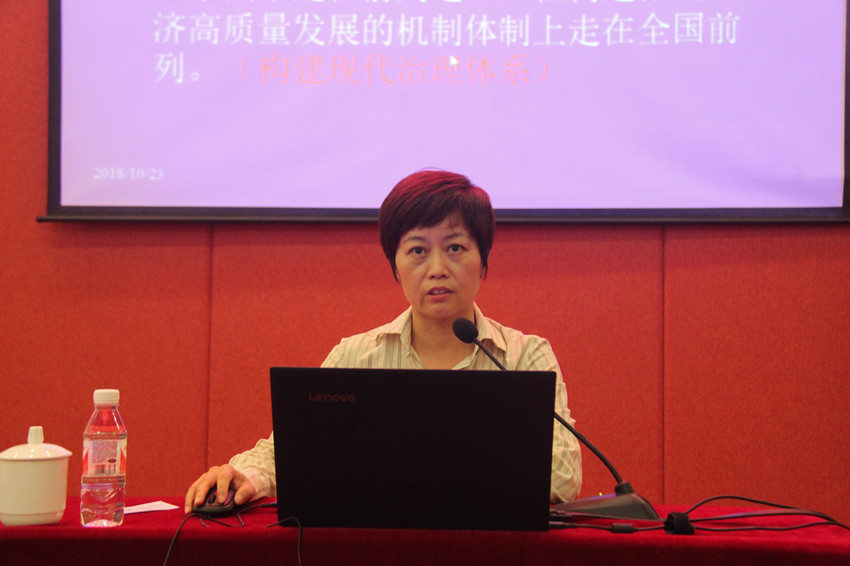 广东省审计厅教科文卫审计处处长,高级审计师——林红作报告